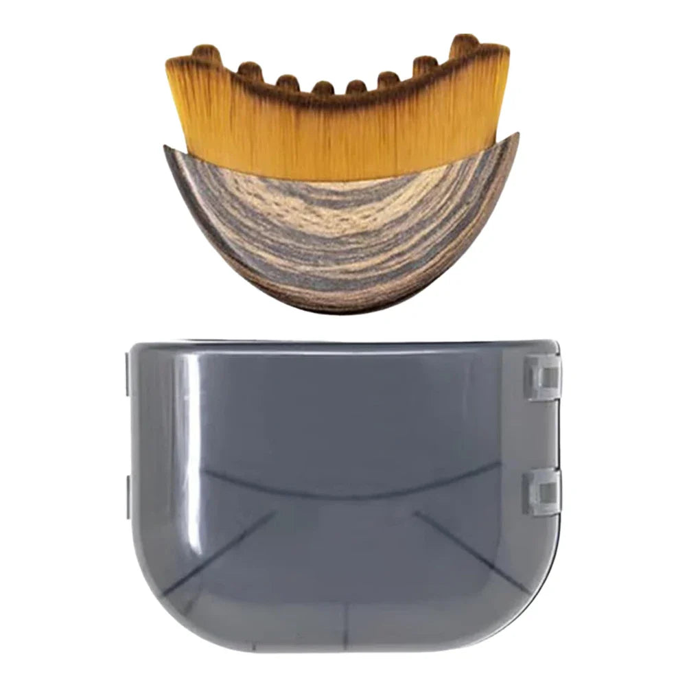 Dry Brushing Face Brush Ergonomic Facial Lymphatic Massage Brush Soft Bristles Contoured Face Sculpting Tool for Home & Spa Use