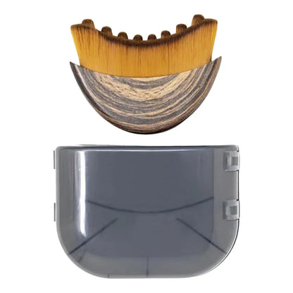 Dry Brushing Face Brush Ergonomic Facial Lymphatic Massage Brush Soft Bristles Contoured Face Sculpting Tool for Home & Spa Use