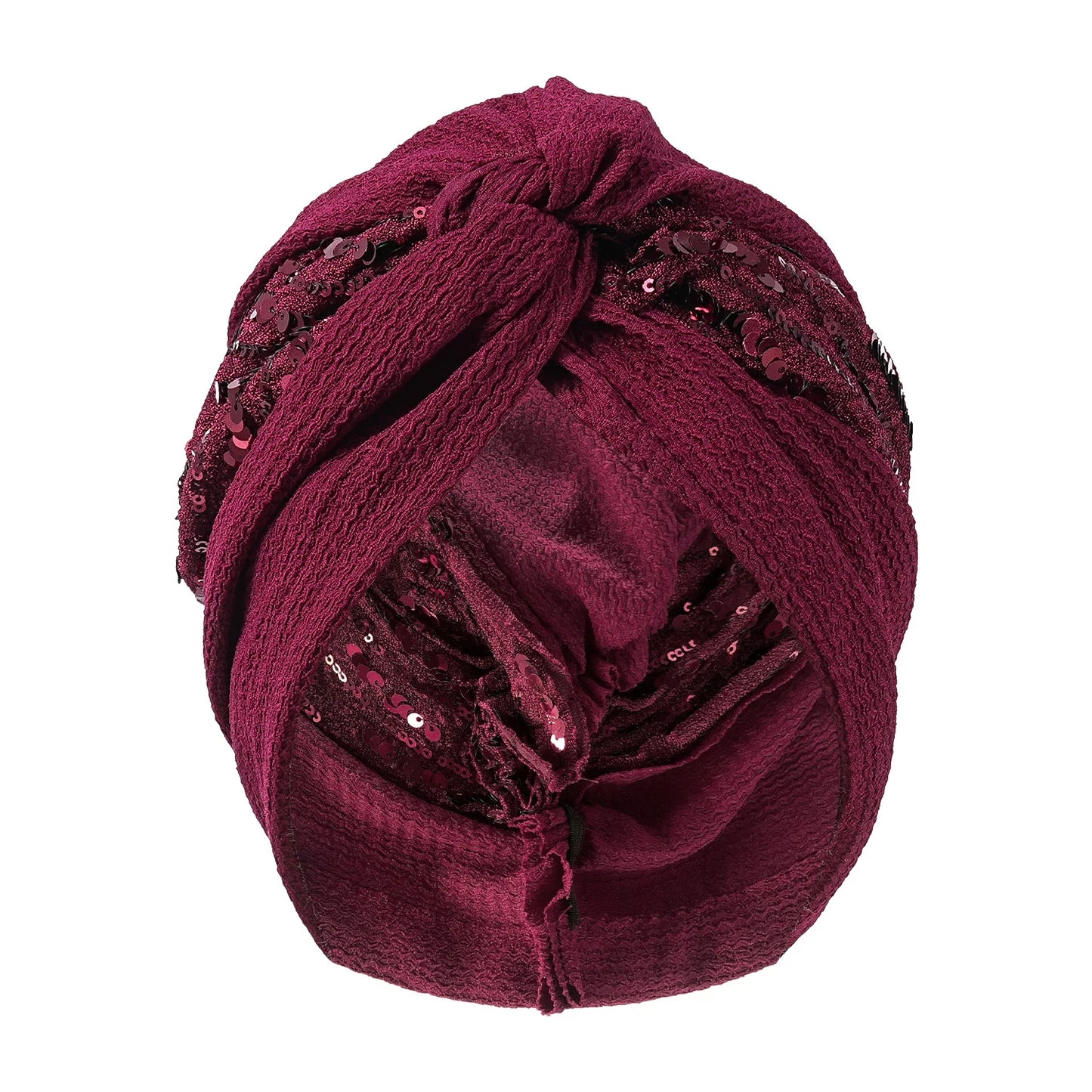 Bonnet For Women Cap Turban Folded Bud Exquisite Headscarf Casual Comfortable Fashion Versatile Warm Cross Hat Edge Wrinkle Lace