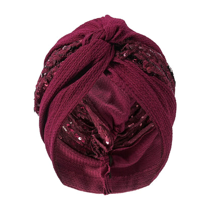 Bonnet For Women Cap Turban Folded Bud Exquisite Headscarf Casual Comfortable Fashion Versatile Warm Cross Hat Edge Wrinkle Lace