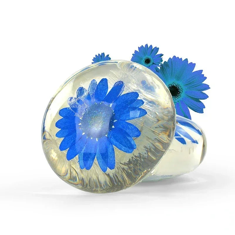 100g Transparent Handmade Soap with Real Fresh Flower Amino Acid Infused Creative Floral Handmade Bar Soap