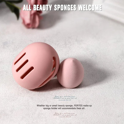 Makeup Sponge Holder Shatterproof Eco-Friendly Silicone Beauty Make Up Blender Case for Travel Gift for Women Girls
