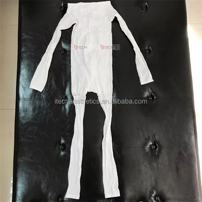10pcs white bodysuit body suit massage suits disposable vacuum massages costumes for vacuum body massage machine