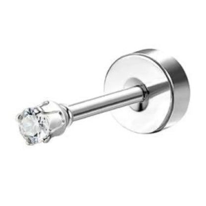 Bobisty 1pc Earrings for Sensitive Ears Surgical Stainless Steel Earrings for Women Dainty Flat Back Earring Stud Hoop Cartilage