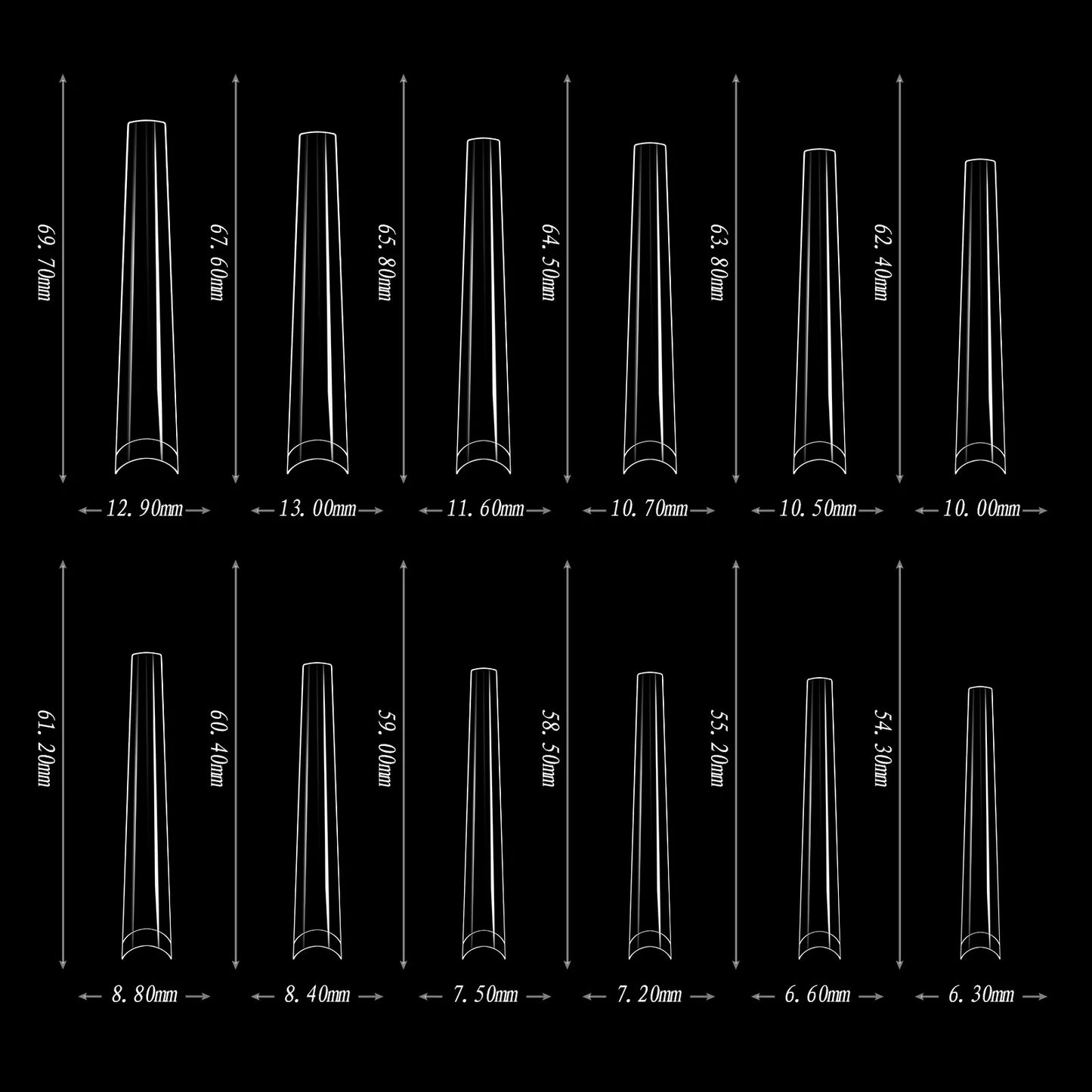 5XL Soft Gel Tips Press On Nails Acrylic Half/Full Cover Fake Nails 180pcs Stiletto Coffin Ballet DIY Extension Nail Supplies