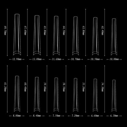 5XL Soft Gel Tips Press On Nails Acrylic Half/Full Cover Fake Nails 180pcs Stiletto Coffin Ballet DIY Extension Nail Supplies