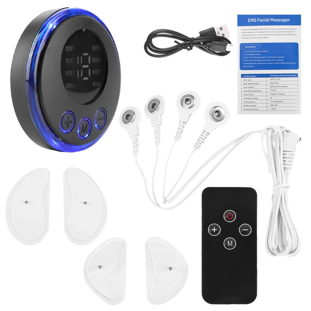EMS Facial Massager Current Muscle Stimulator Anti-Wrinkle Face Tightening Tool USB Charging Anti-Aging Beauty Device for Women