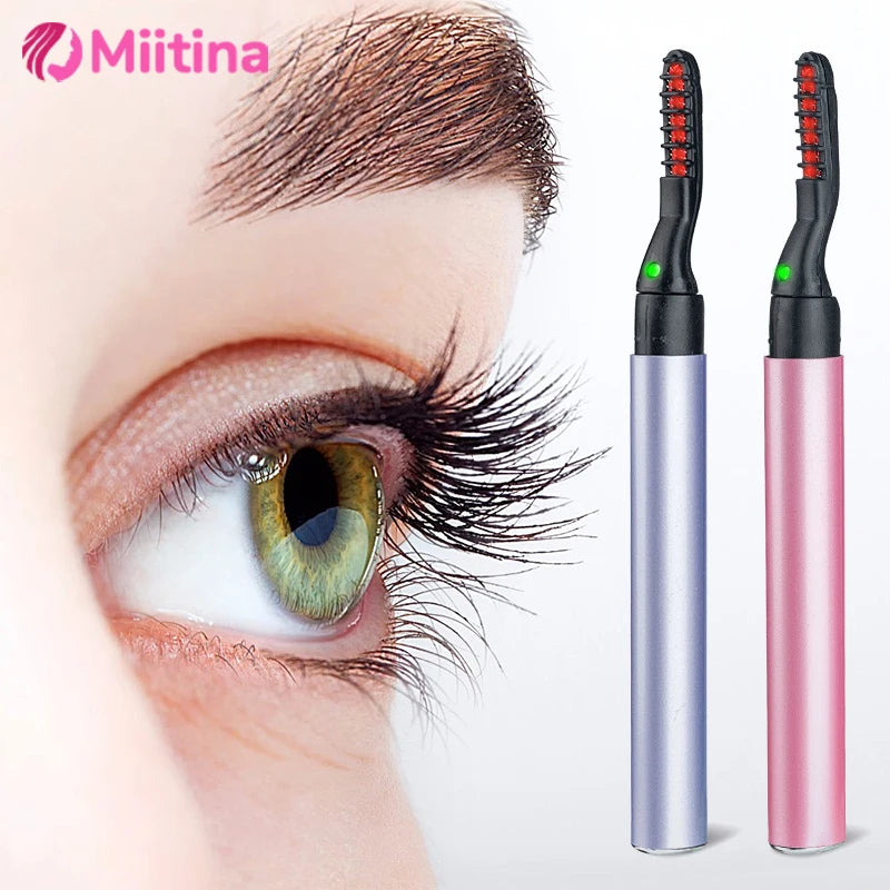 Electric Eyelash Curler Heated Portable Safety Electric Eye Lashes Eyelash Grafting Long Lasting Mini Fast Heating Makeup Tools
