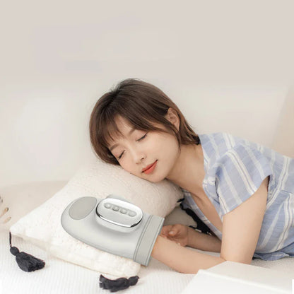 Hand Massager with Heat Compression Carpal Tunnel Wrist Finger Massagers Kneading Rollers Electric Portable Vibrating Gloves