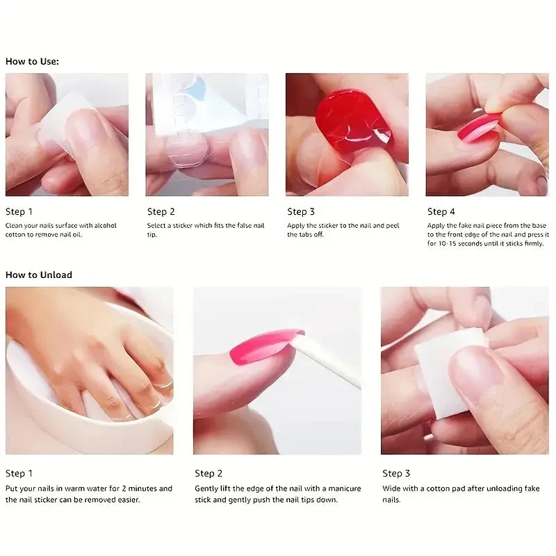 24pcs medium length almond shaped minimalist black sweet and cool girl nail clips&1 rubbing strip&1 jelly gel