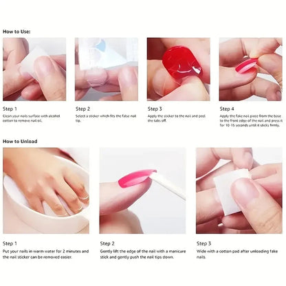 24pcs medium length almond shaped minimalist black sweet and cool girl nail clips&1 rubbing strip&1 jelly gel