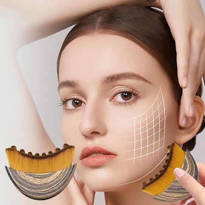 Portable Lymphatic Contour Face Brush Multi-function Brushing Face Brush Lymphatic Drainage Massager for Chin Sculpting Tool