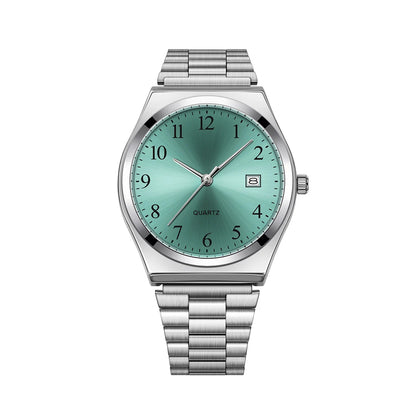 LUCKY FOX - Stylish & Minimalist Stainless Steel Wristwatch with Black Dial - Precise Timekeeping for Everyday