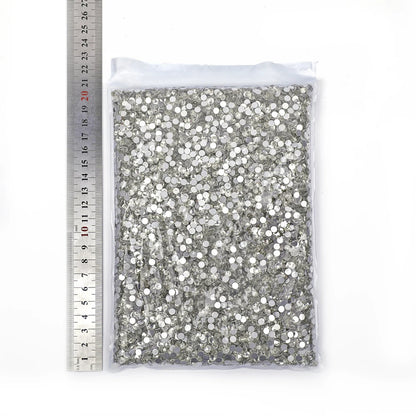 SS3-SS50 Big Bag Glitter Non hotfix FlatBack Wholesale Top Quality Better DMC Crystal AB Glass Strass Iron On Hotfix Rhinestones