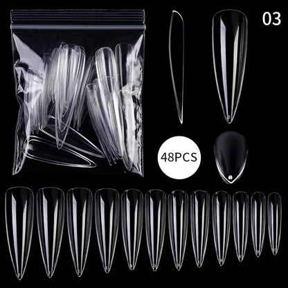 Extension False Nails Art Tips Acrylic Fake Finger Gel Polish Mold Sculpted Full Cover Press on Nails Manicures Accessories Tool