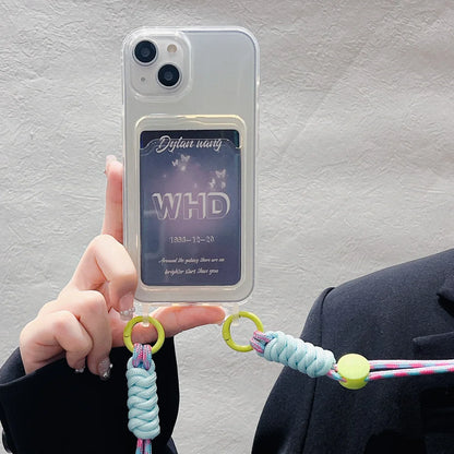 Card Holder Phone Case For iPhone 16 Pro Case iPhone 11 12 13 14 15 17 Pro Max SE XR 7 8 Plus Crossbody Lanyard Strap Rope Cover