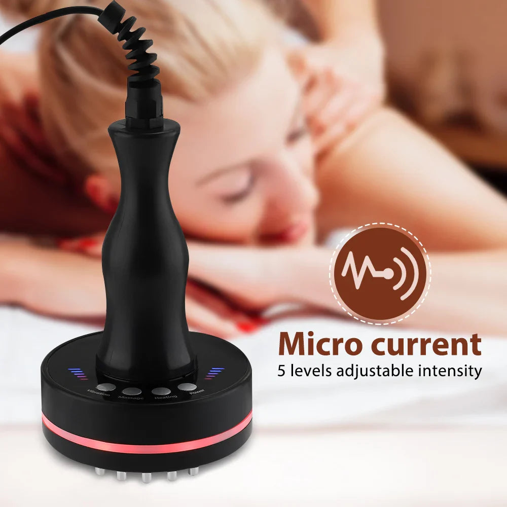 Microcurrent Body Massager Health Care Electric Meridian Brush Therapy Lymphatic Drainage Body Slimming LED Infrared Red Light