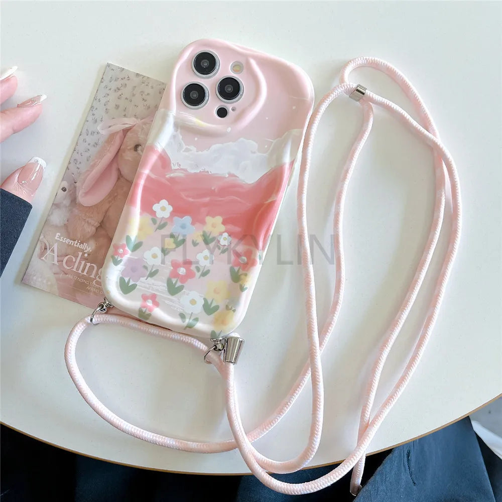 Crossbody Lanyard Phone Case Xiaomi Redmi Note 14 Pro 5G Note 14 Pro Plus 14C POCO X7 Pro 14T Rope Necklace Strap Silicone Cover