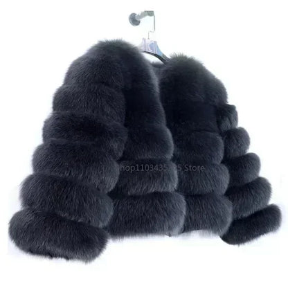 Women's Fashion faux fur coat super hot Autumn Winter women short Faux fox fur fluffy jacket high quality 5xl Ladies furry coats