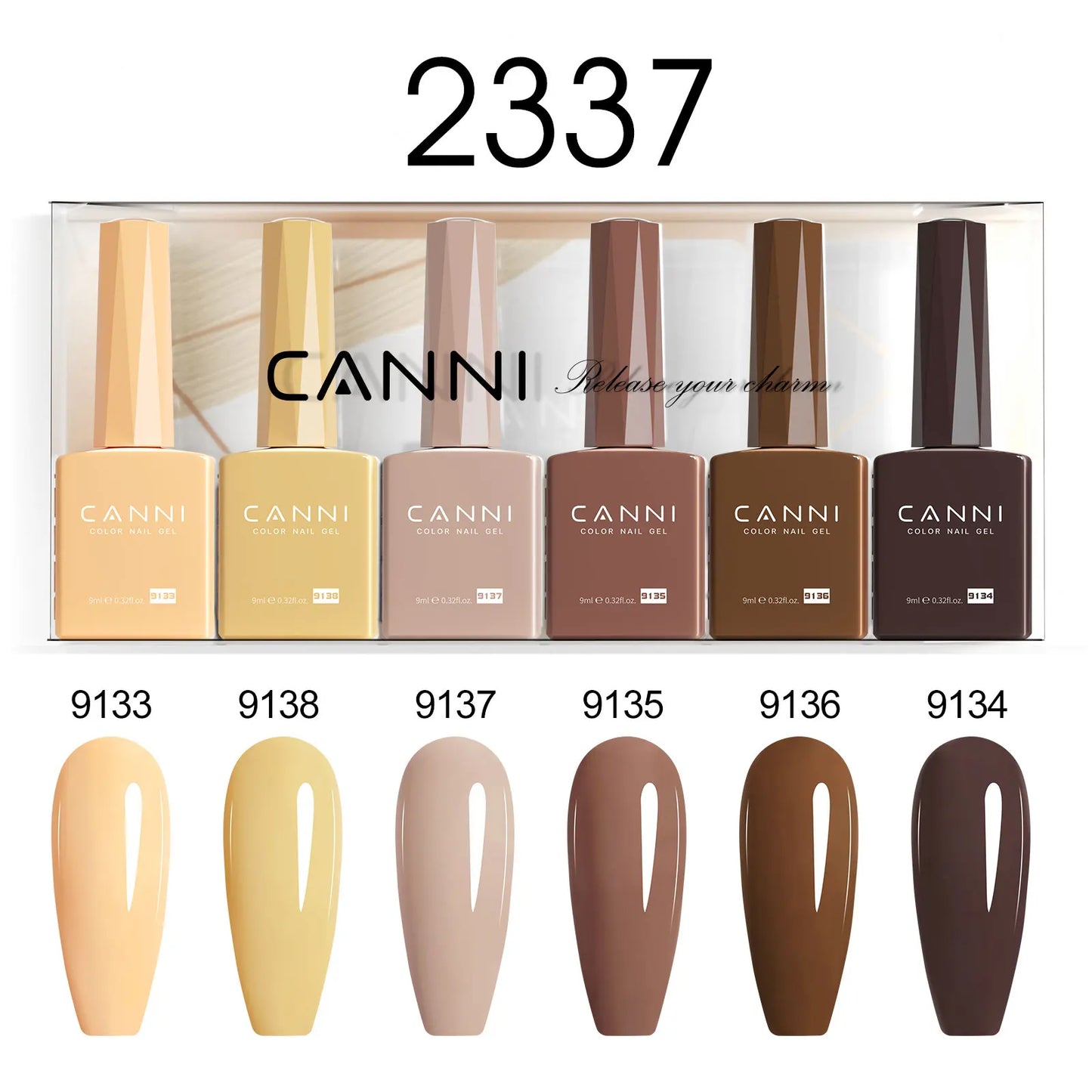 CANNI Nail Gel Polish Set HEMA TPO FREE Jelly Nude Color Rubber Base UV Construction Gel Semi Permanent Soak off UV LED Gel Nail