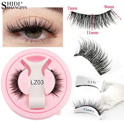 1 Pair Reusable Magnetic Eyelashes Set With Magnetic Tweezers Natural Faux Mink Lashes Fluffy Fake Eyelash Extension Makeup Tool