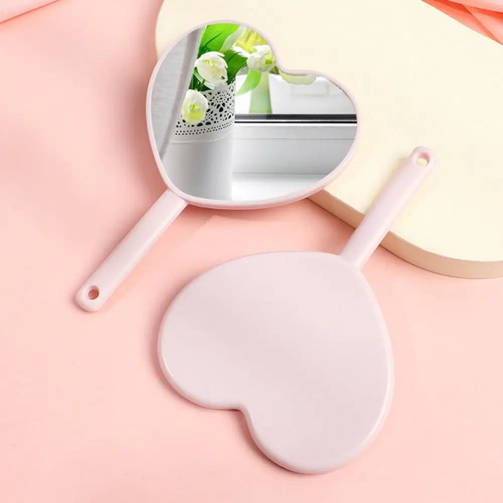 Fashion Love Makeup Mirror Sweet Girl Style Makeup Mirrors Handheld Makeup Mirror Suitable for Carrying Around Cute