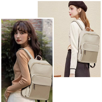 New Simple Large Capacity Backpack Women Travel Business Teacher Backpack Laptop Shoulder Bag Girl School Student Backpack Purse