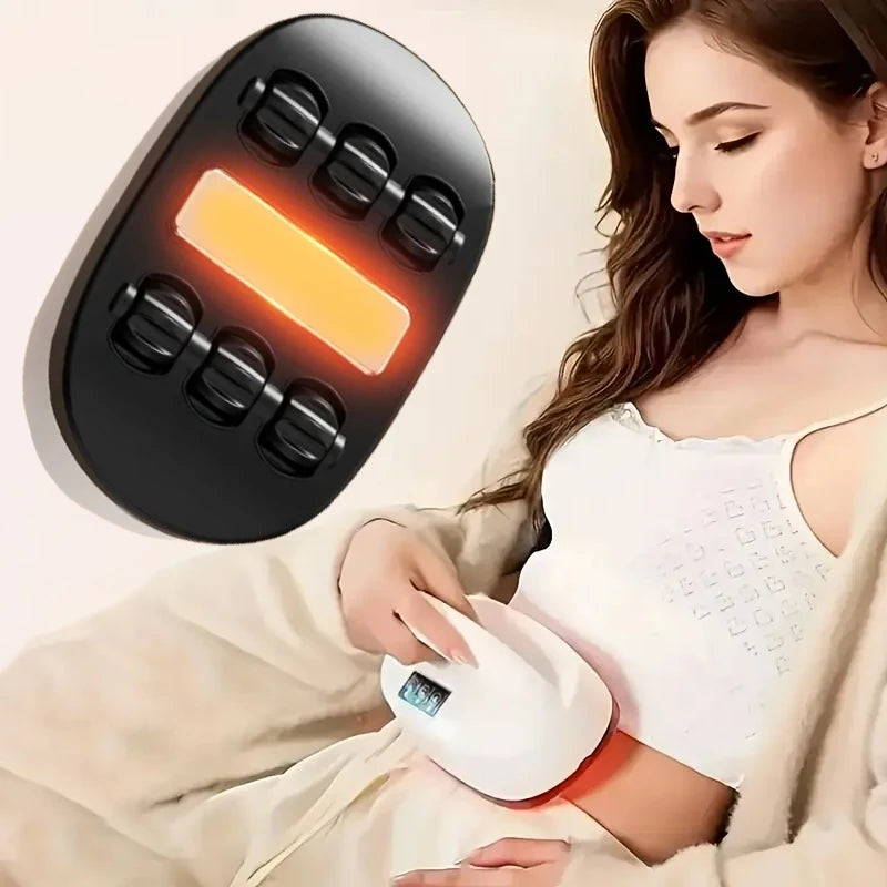Electric Abdominal Massager Rechargeable Roller Brush Hot Compress Massage Body Slimming Device Calf Massage Artifact