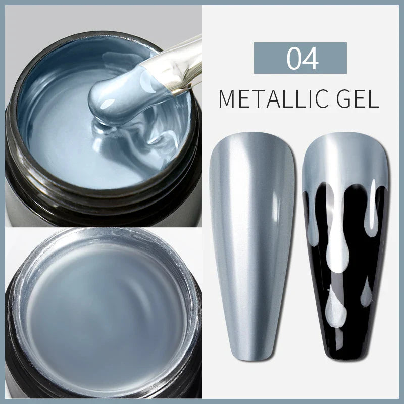 BOZLIN 5ml Sparkling Chameleon Mica Shell Gel Polish Colorful Sequins Manicure Semi Permanent Soak Off Nail Art Gel Varnish