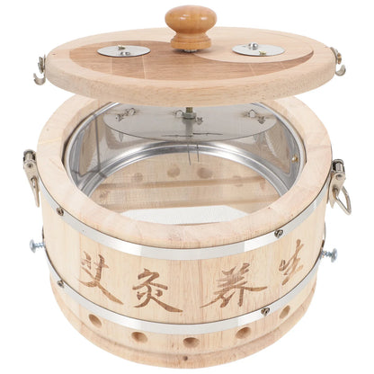 1PCS Portable Moxibustion Box Creative Metal Burner Case Household Abdominal Moxa Device Body Massage Tool Adjustable Anti Scald