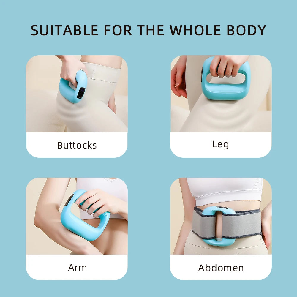 Multifunctional Full-Body Fascia Ring Portable Fascia Gun Massage Ring Vibrating Neck Shoulder Relaxation Body Shaping Massage