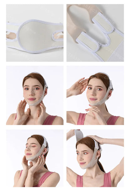 Face Mask Silicone V Lifting V Line Shape Face Lift Up Facial Slimming Bandage Mask Cheek Chin Neck Slimming Thin Belt Skin Care
