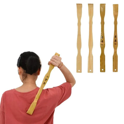 Durable Bamboo Massager Back Scratcher Wooden Body Roller Stick Backscratcher Wooden Scratching Backscratcher Massager