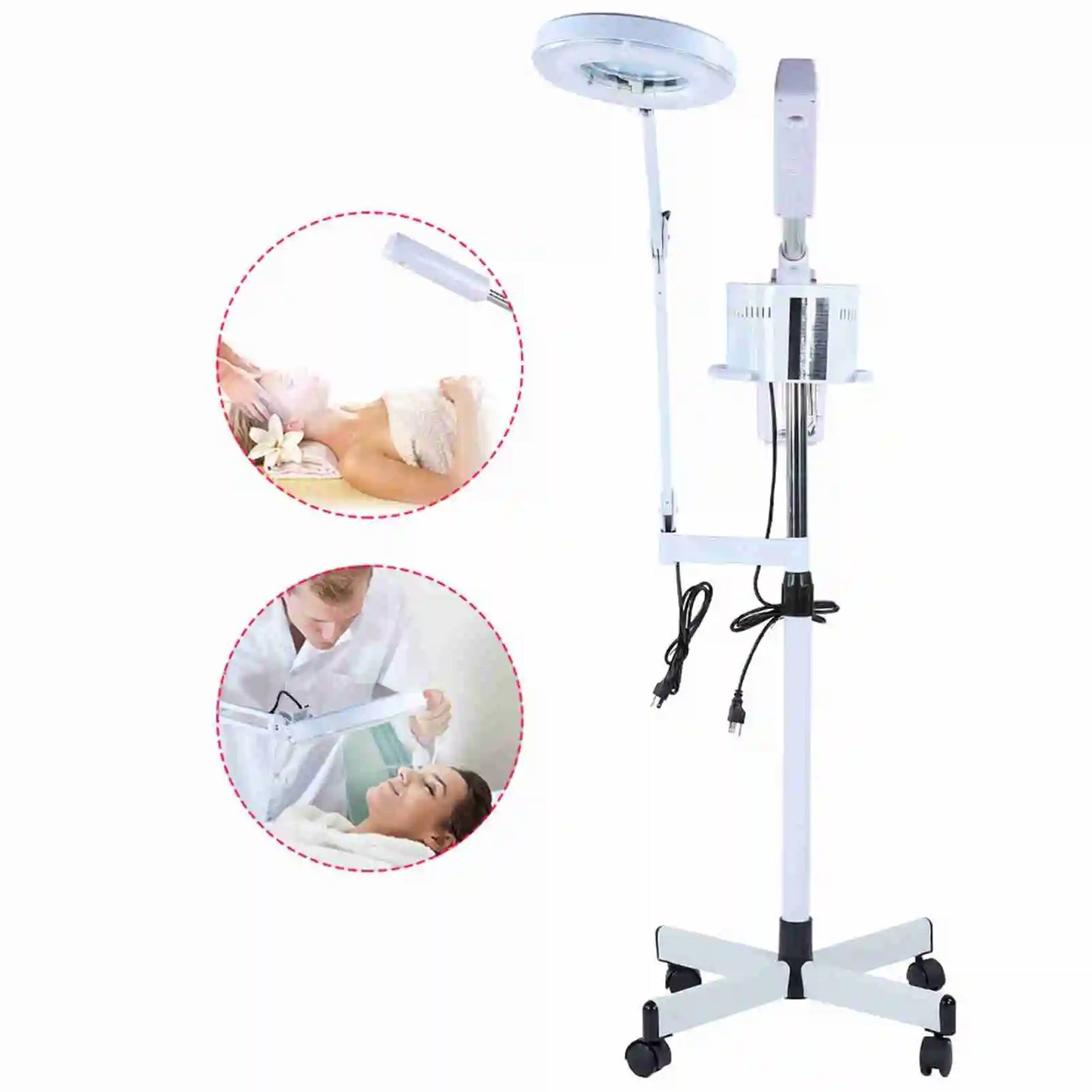 Professional UV Facial  3in1 UV Facial  Cold Light LED 5X Magnifier Floor Lamp Facial  Magnifier Cold Light