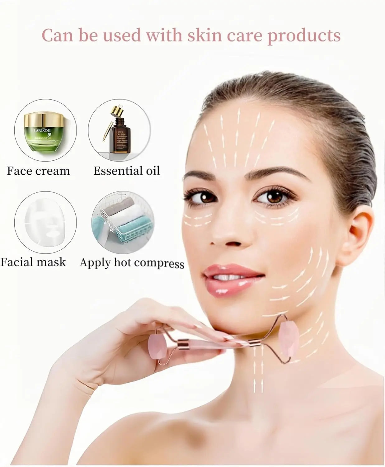 Face Slim Skin Massager Roller Set Guasha Board Resin Scraper Wrinkle Remover Massage Roller for Facial Lifting Care Tool