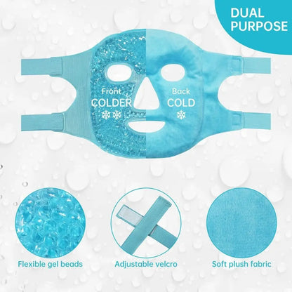 Relieve Fatigue Ice Gel Eye Face Mask Gel Beads Compress Reusable Sleep Mask Cold and Hot Heat Reduce Face Puff Skin Care Tool