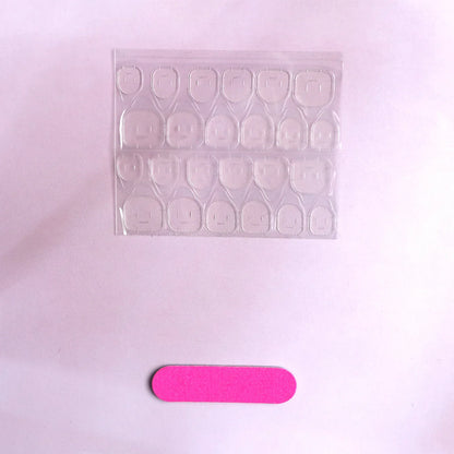 10PCS S/M/L pink cat eye short square fake nailsart set with removable fake nails for festivals