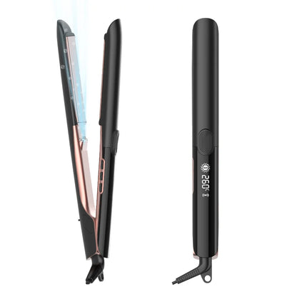 Electric Clamp Billion Level Negative Ion High Temperature Straightener with Vibration for Hair Styling Straighten Curling Iron