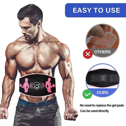 Muscle Stimulator Body Slimming Belt Electric Massage Abdominal Trainer Toner Weight Loss Smart Fitness Vibration Belt Unise