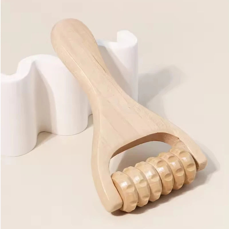 Roller massager, full body manual wooden fascia roller, muscle soothing massage tool, wooden roller deep relaxation massage tool