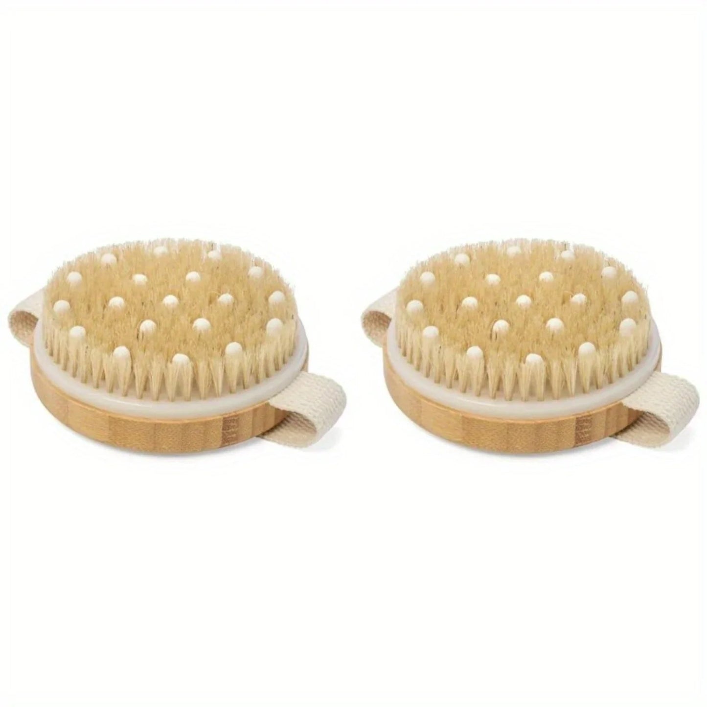 Eco-Friendly Dry Body Brush with Natural Bristles - Exfoliating Body Scrubber for Lymphatic Drainage, Skin Smoothing & Circulati