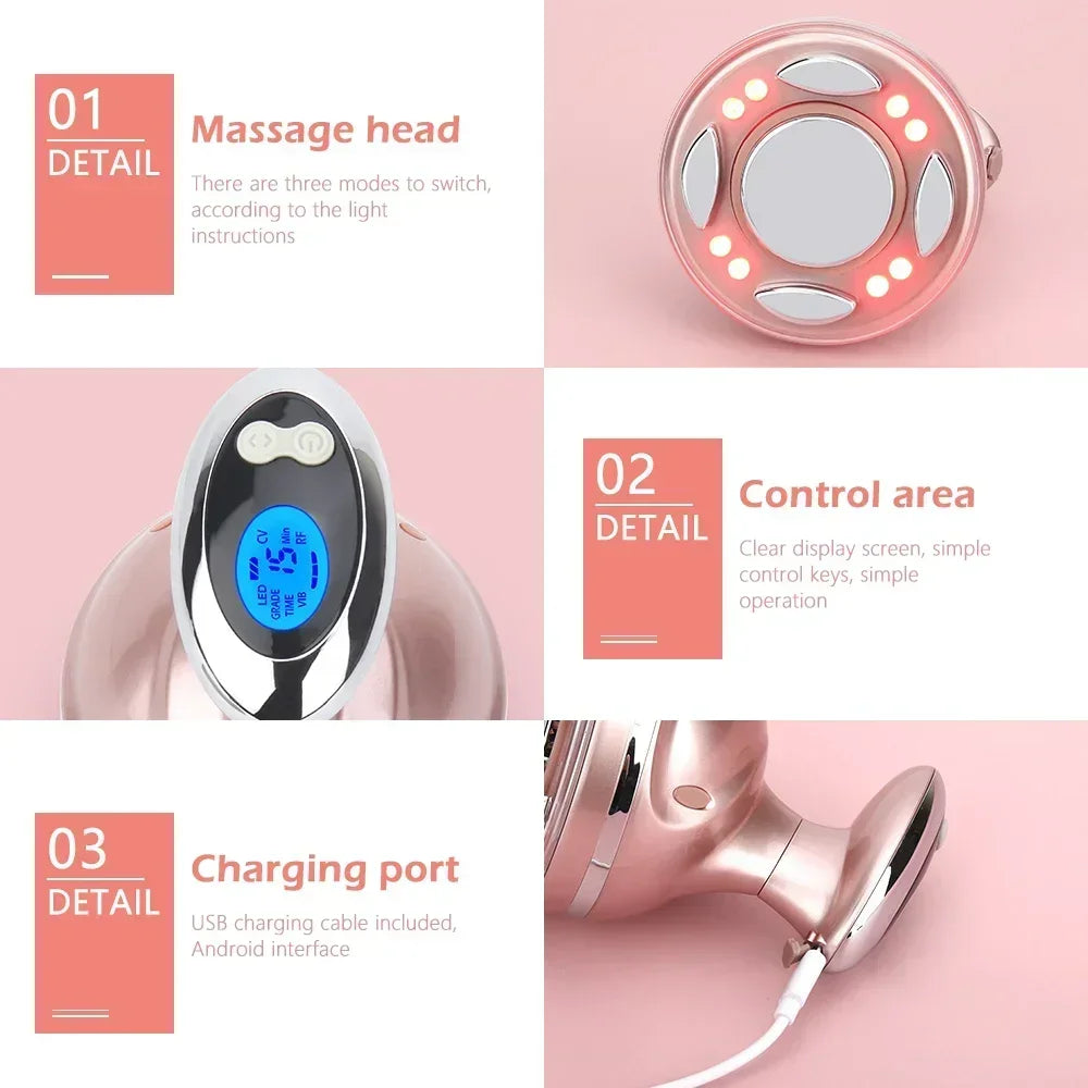 LED Fat Burner Anti Lipo Lose Weight Abdominal Exercise Full Body  Ultrasonic Slimming Massager Skin Lift Tighten Anti-cellulite