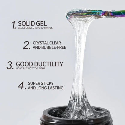 1/2/3Pcs 5ml Solid Nail Gel Glue For Press On False Nail Tips/Sticker Adhesive Nail Gel Bond Rhinestone UV Nail Extension Glue &