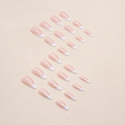 24 PCs Long French Minimalist Nails with 1 Jelly and 1 Nail File