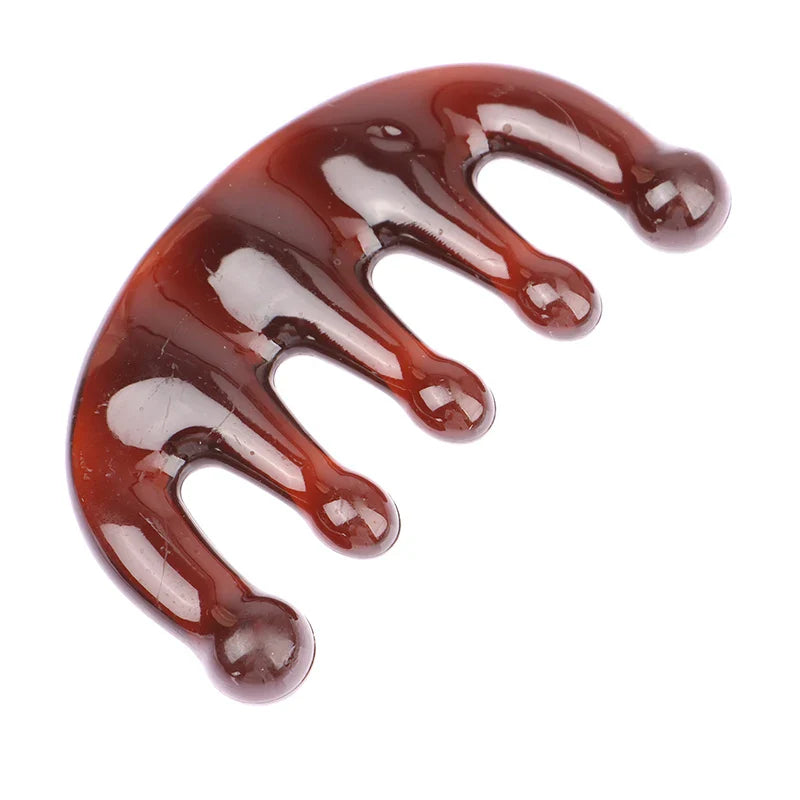 1Pc Five Teeth Meridian Massage Comb Resin Big Teeth Head Acupoint Therapy Artifact Claws Decompression Portable Scalp Comb