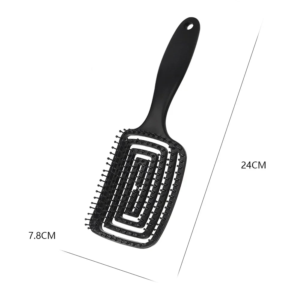 Women Hair Comb 9-Rows Detangler Scalp Massager Comb Curly Hair Brush For Denman Brush Straight Curly Wet Hairbrush Styling Tool