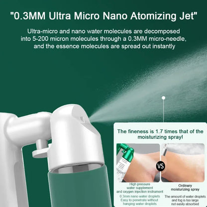 New 80ml Oxygen Injection Instrument Water Replenishing Spray Household Hand-held Face Cold Spray Humidifier Beauty Health