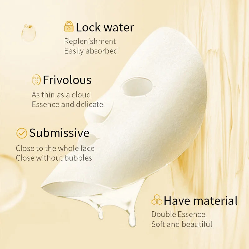 1/5/10/20/30pcs Rice Raw Pulp Collagen Facial Masks Cleanser Serum Moisturizing Firm Hydrating Face Mask Korean Beauty Skin Care