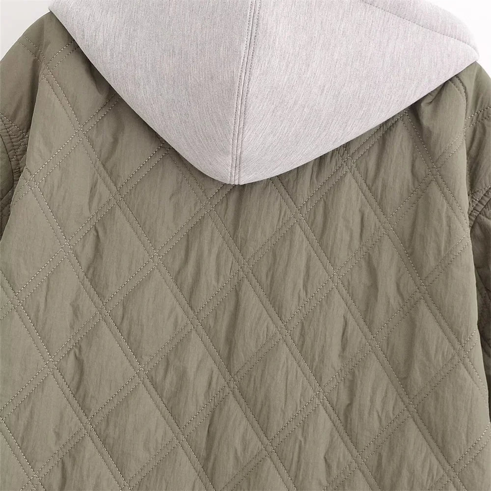 2024 Autumn/Winter New Product Fashion Casual Women's Round Neck Loose Long Sleeve Hooded Jacket Top