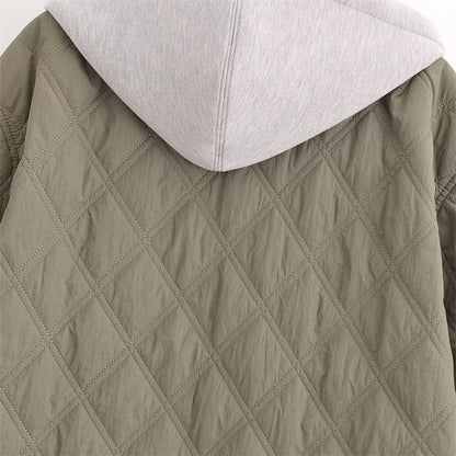 2024 Autumn/Winter New Product Fashion Casual Women's Round Neck Loose Long Sleeve Hooded Jacket Top